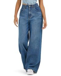 Lee Jeans - High Waist Pleated Wide Leg Jeans - Lyst