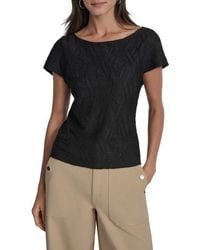 DKNY - Texture Knit Top - Lyst