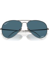 Ray-Ban - 58Mm Polarized Oversize Pilot Sunglasses - Lyst