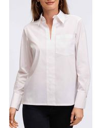 Foxcroft - Bella Solid Popover Top - Lyst