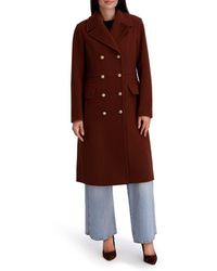 Kenneth Cole - Double Breasted Military Coat - Lyst