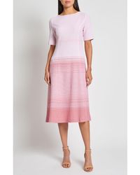Misook - Modern Fit A-Line Ombré Midi Dress - Lyst