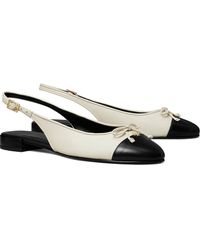 Tory Burch - Slingback Cap Toe Flat - Lyst