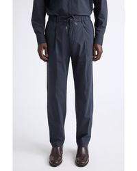 Herno - Pleated Melange Drawstring Pants - Lyst