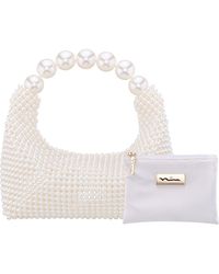 Nina - Kiki Faux Pearl To Handle Bag - Lyst