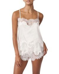 KAT THE LABEL - Olivia Lace Trim Satin Camisole - Lyst
