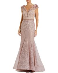 Mac Duggal - Embroidered Illusion Appliqued Bodice Trumpet Gown - Lyst