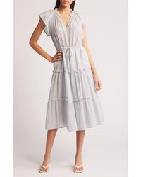 Rails - Juni Stripe Drawstring Waist Midi Dress - Lyst