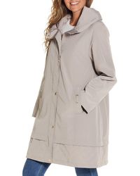 Gallery - Water Resistant Hooded Rain Coat - Lyst