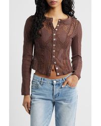 Free People - Jae Button-Up Top - Lyst