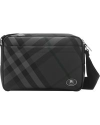 Burberry - Grid Check Woven Crossbody Bag - Lyst