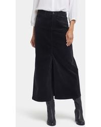 NYDJ - High Waist Slit Front Corduroy Maxi Skirt - Lyst