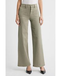 FRAME - Le Slim Palazzo Patch Pocket High Waist Wide Leg Jeans - Lyst
