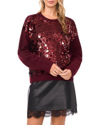 Vince Camuto - Paillette Crewneck Sweater - Lyst