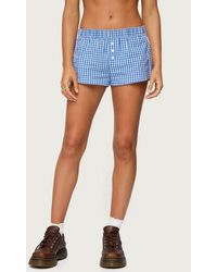 Edikted - Maryanne Gingham Boxer Shorts - Lyst