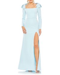 Ieena for Mac Duggal - Bow Detail Long Sleeve Body-con Gown - Lyst