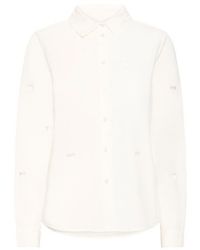 Ichi - Ihlovely Heart Cutout Button-Up Top - Lyst