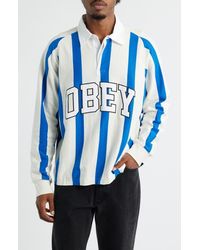 Obey - Landon Stripe Rugby Shirt - Lyst