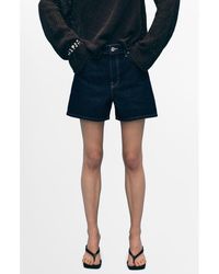 Mango - Zoey High Waist Denim Shorts - Lyst