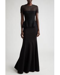 Jason Wu - Mixed Media Embroidered Lace Peplum Gown - Lyst