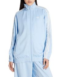 adidas - Ruffle 3-Stripes Satin Track Jacket - Lyst