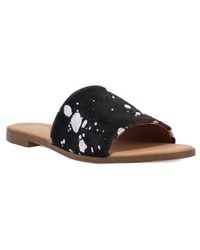 Dingo - Moo Moo Genuine Calf Hair Slide Sandal - Lyst