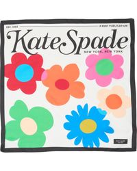Kate Spade - Magazine Silk Square Scarf - Lyst