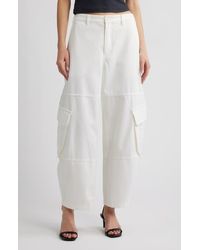FRAME - The Bubble Barrel Leg Cargo Pants - Lyst