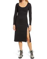 leith metallic open back midi dress