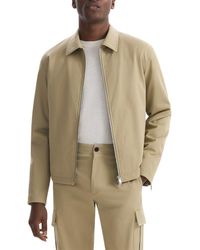 Theory - Cotton Twill Zip Cuff Bomber Jacket - Lyst