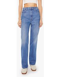 Mother - Tunnel Vision Sneak High Waist Straight Leg Jeans - Lyst