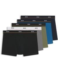 BOSS - Essential Assorted 5-Pack Stretch Cotton Trunk Boxers - Lyst