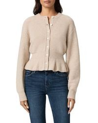 PAIGE - Roslin Wool Blend Peplum Cardigan - Lyst