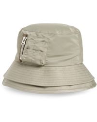 Sacai - Double Brim Nylon Pocket Bucket Hat - Lyst