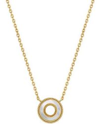 Karma and Luck - Cherished Flow Mother Of Pearl Karma Circle Necklace - Lyst