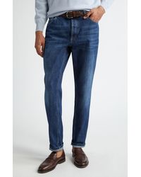 Brunello Cucinelli - Lightweight Denim Traditional Fit Jeans - Lyst