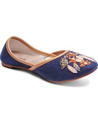 Fuchsia - Paris Embroidered Jutti Flat - Lyst