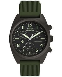 Timex - Expedition Capstone Chronograph Silicone Strap Watch, 41Mm - Lyst