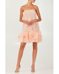 knee length dresses for ladies Caprice Floral Sequin Strapless Minidress in Multi