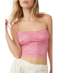 Free People - Intimately Fp Double Date Embroidered Mesh Crop Camisole - Lyst