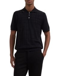 Bugatchi - Textured Grid Polo Sweater - Lyst