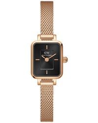 Daniel Wellington - Mini Quadro Melrose Micro Collection Mesh Strap Watch, 15Mm X 18Mm - Lyst