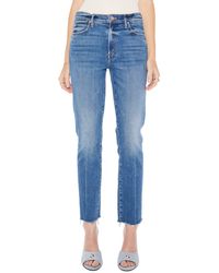 Mother - The Rascal Frayed Ankle Slim Jeans - Lyst