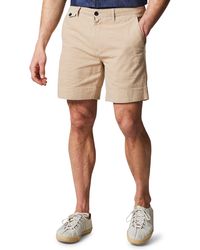 Billy Reid - Flat Front Textured Cotton Shorts - Lyst