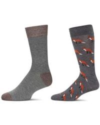Memoi - Assorted 2-Pack Crew Socks - Lyst