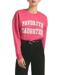 FAVORITE DAUGHTER - Collegiate Cotton Blend Sweatshirt - Lyst