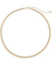 Brook and York - Izzy Herringbone Chain Choker - Lyst
