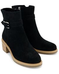 TOMS - Hailey Buckle Suede Boots - Lyst