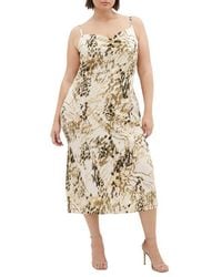 City Chic - Bayley Cowl Neck Slipdress - Lyst