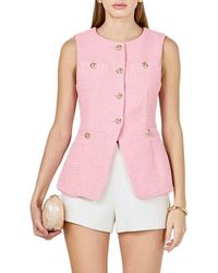 Endless Rose - Longline Tweed Vest - Lyst